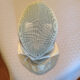 maschera PBT fioretto, 1600n, taglia 1 (S/M) bianca, bellissima